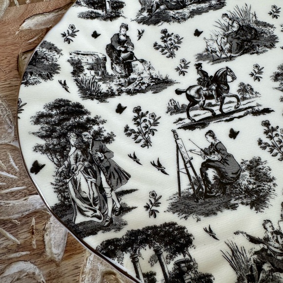 ROYALE GARDEN STAFFORDSHIRE CHINTZ COLLECTION BOBE CHINA HANDLED PLATTER EUC - Picture 3 of 13